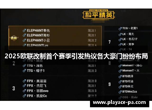2025欧联改制首个赛季引发热议各大豪门纷纷布局
